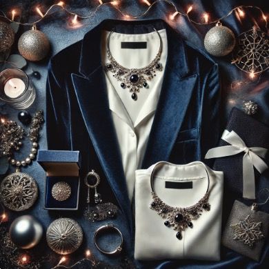 combinar azul medianoche para vestir en navidad