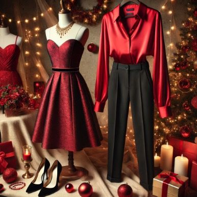 rojo intenso y granate para vestir en navidad