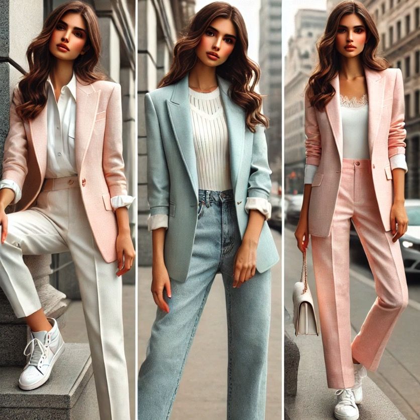 blazer color pastel o neutro primavera 2025